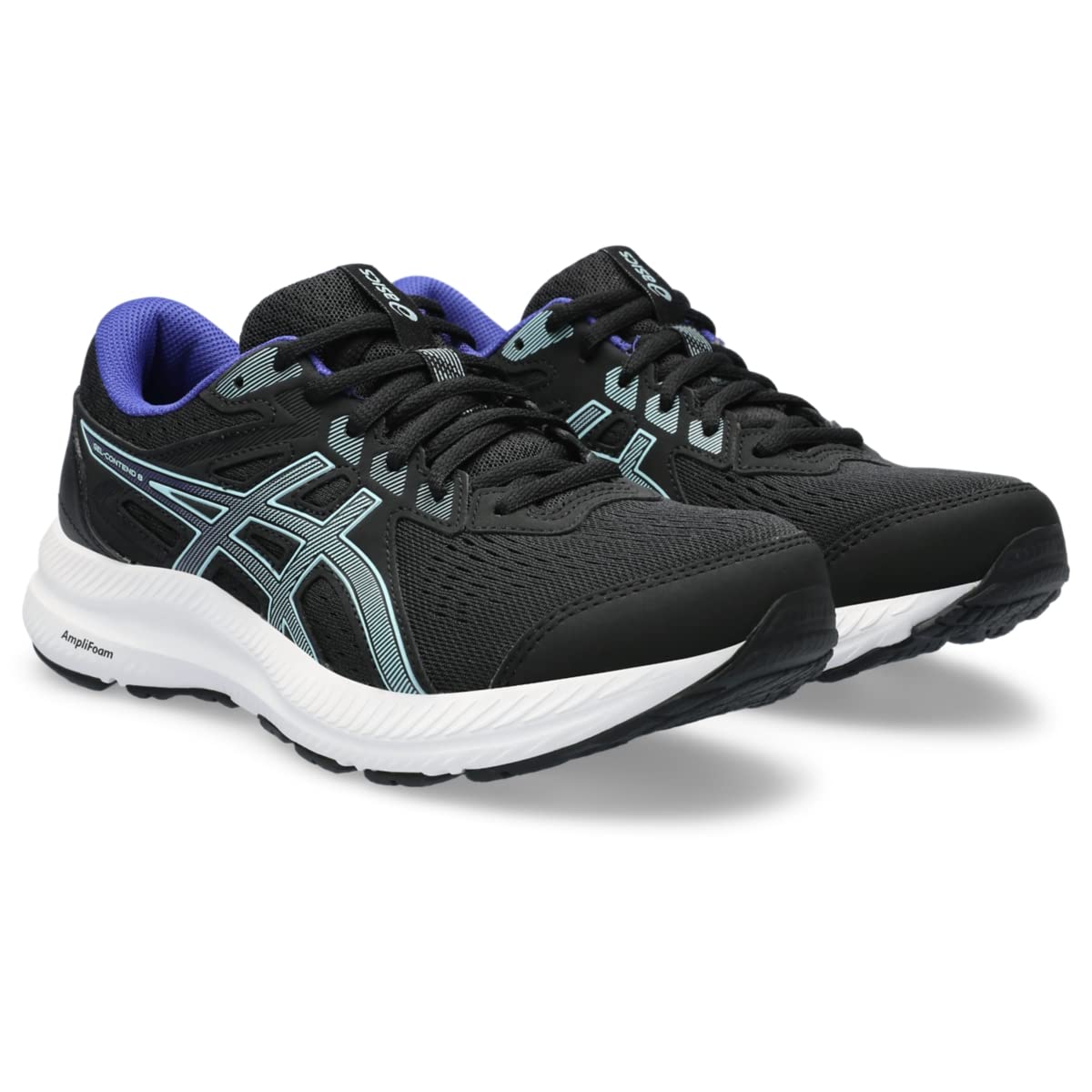 ASICS Women's Gel-Contend 8 Running Shoes, 5, Black/Aquarium