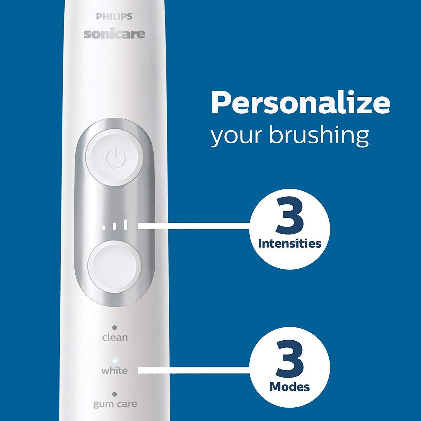 Philips Sonicare ProtectiveClean 6500 Rechargeable Electric Toothbrush, with Pressure Sensor, 3 Cleaning Modes, SmarTimer and QuadPacer, 14-Day Battery Life, Charging Travel Case, White, HX6462/05