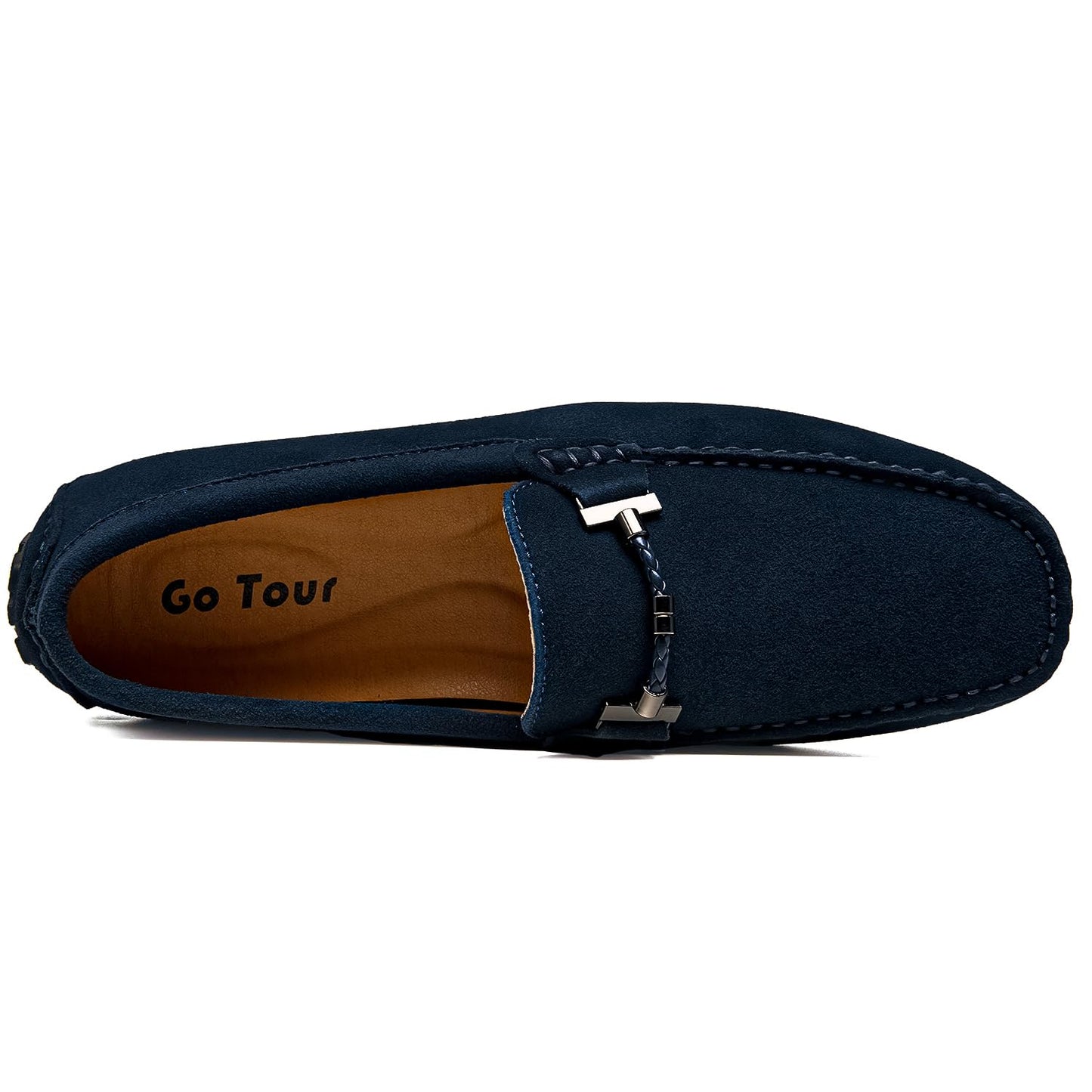 Go Tour New Mens Casual Loafers Moccasins Slip On Driving Shoes Blue 6.5/38