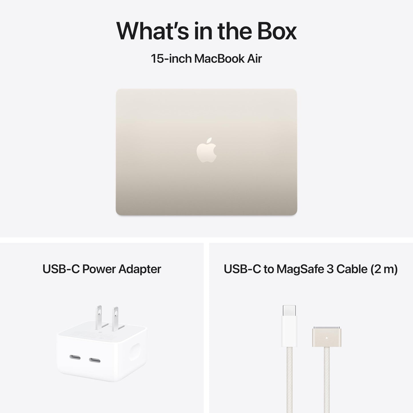 Apple 2025 MacBook Air 15-inch Laptop with M4 chip: Built for Apple Intelligence, 15.3-inch Liquid Retina Display, 24GB Unified Memory, 512GB SSD Storage, Touch ID; Starlight with AppleCare+ (3 Years)
