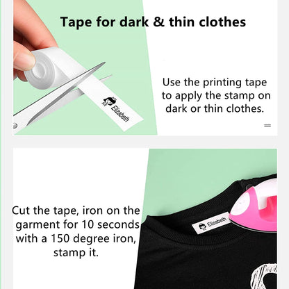 Name Stamp for Clothing Kids Waterproof,Stamps for Clothes Kids，Double Sided Name Stamp(White + Black Ink) Kids Stamps,Clothe Stamp,Custom Name Stamp