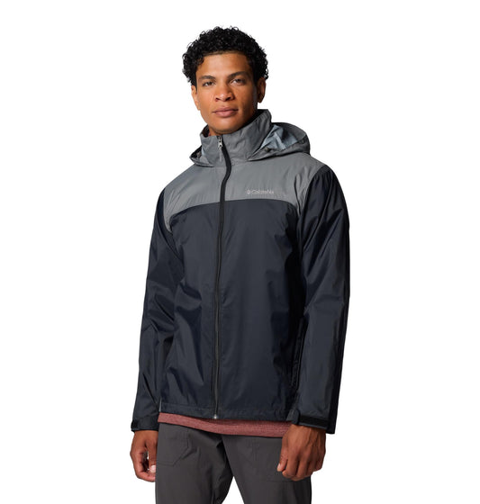 Columbia Men's Glennaker Lake II Rain Jacket, Black/City Grey, 2X