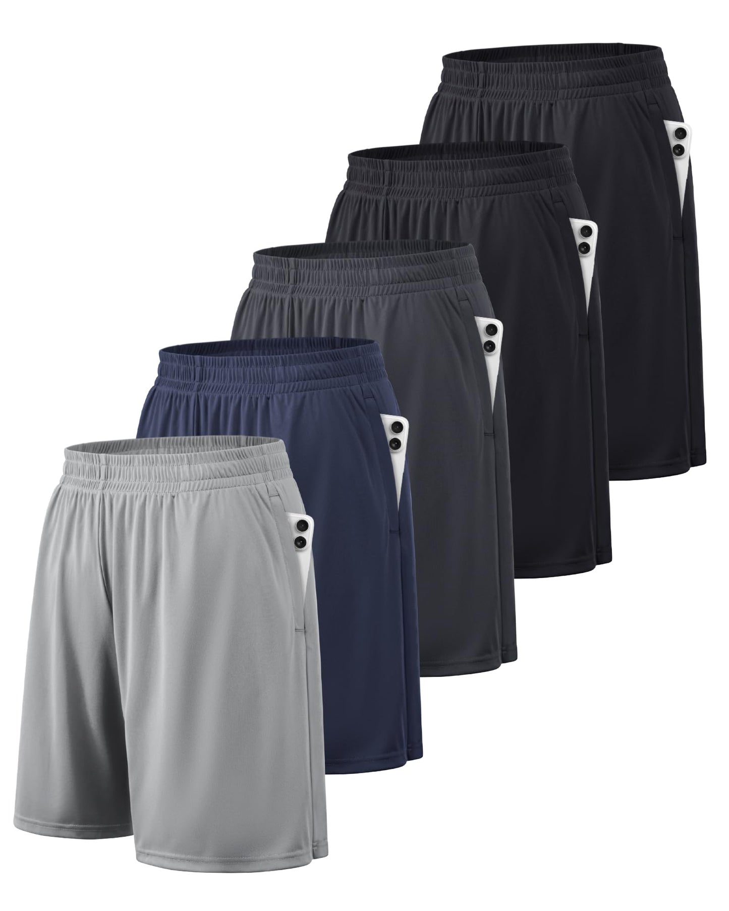 BALENNZ Athletic Shorts for Men with Pockets and Elastic Waistband Quick Dry Activewear