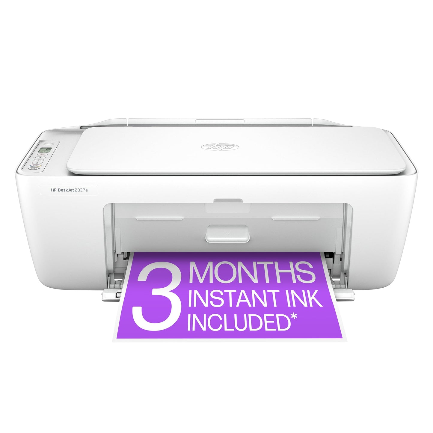HP DeskJet 2827e Wireless All-in-One Color Inkjet Printer, Scanner, Copier, Best Home Printer, 3 Months of Instant Ink Trial Included (6W7F5A)