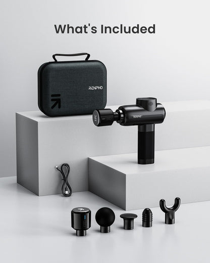 RENPHO Thermacool Massage Gun Deep Tissue with Heat and Cold Head, Mothers Day Gifts, FSA HSA Eligible, Handheld Muscle Massager with Carry Case, Body Masajeador for Men Women Athletes, Active