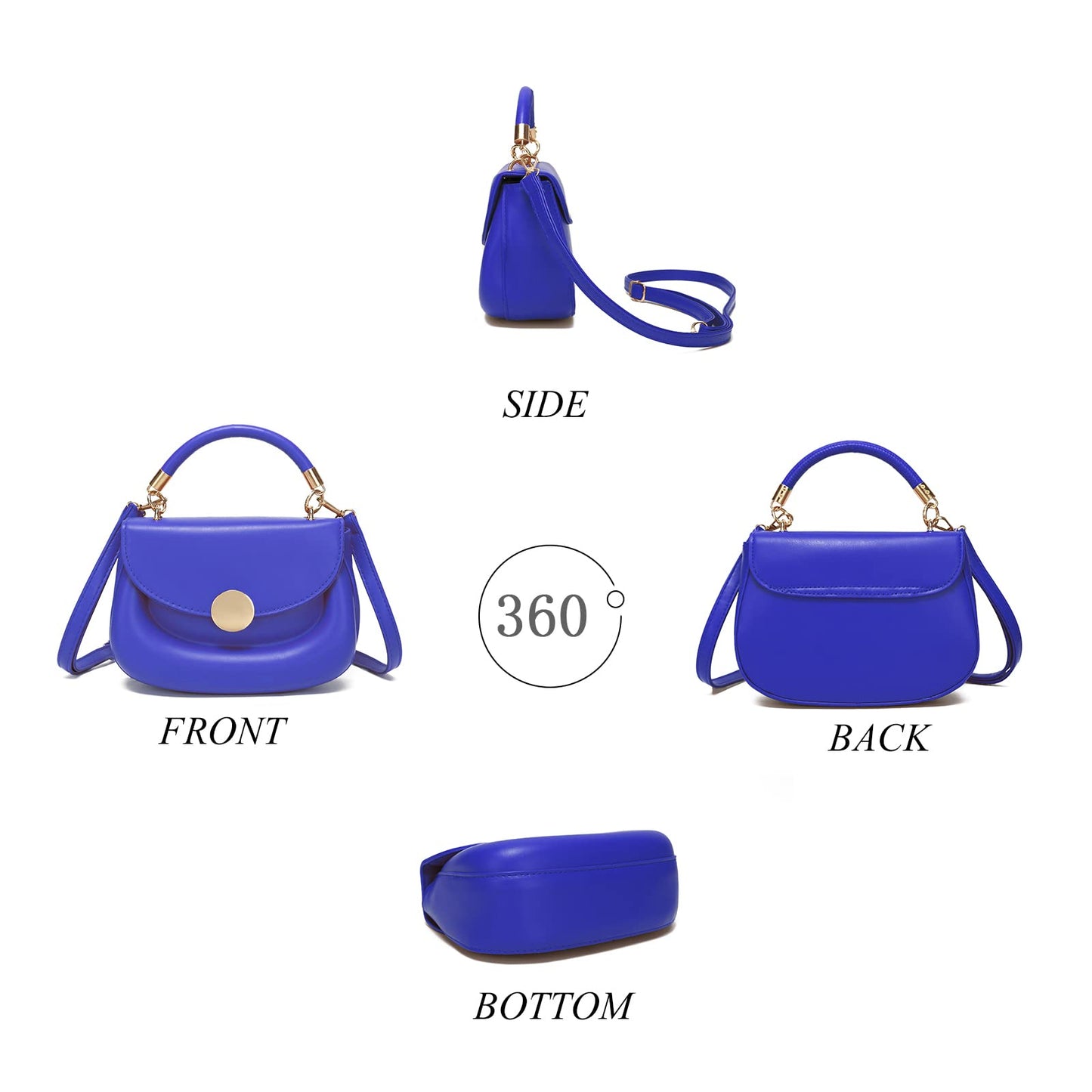 SHUIANGRAN Fashion Cross-body bags for women Womens Purses Minimalist Purses Ladies BagSingle-shoulder Crossbody Handbag (2# klein blue)