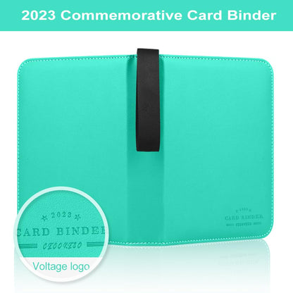 Baseball Card Binder with Sleeves, Sports Card Binder Collectible Trading Card Albums Fits Cards with 50 Removable Sleeves (Green, 400 Pockets)