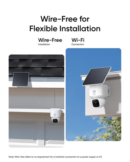 eufy Security SoloCam E30, 2-Cam Kit, Security Cameras Wireless Outdoor, Solar Camera Outdoor Wireless, 360° Pan, AI Tracking, 2K Clarity, No Monthly Fee