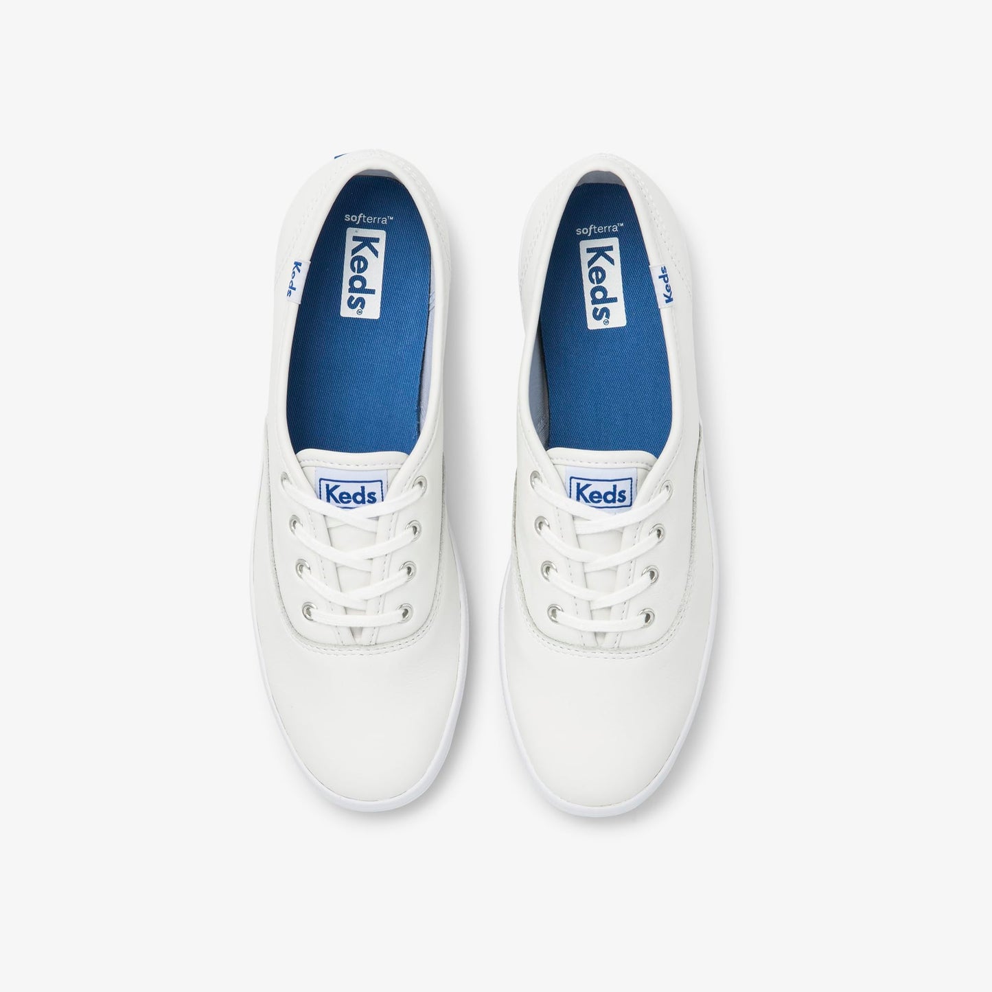 Keds Women's Champion Lace Up Sneaker, White Leather, 8 Wide