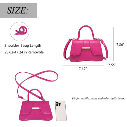 SHUIANGRAN Fashion Cross-body bags for women Womens Purses Minimalist Purses Ladies BagSingle-shoulder Crossbody Handbag (1# rose red)