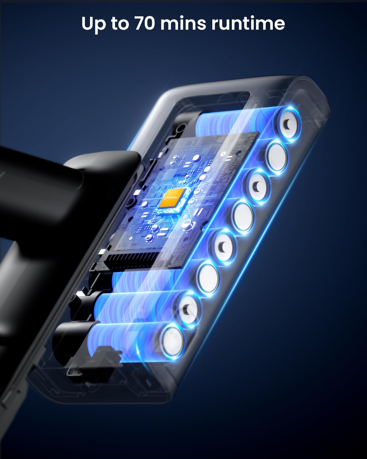 Cordless Vacuum Cleaner, Upgraded 650W 55KPA 70Mins Cordless Stick Vacuum Cleaner with Self-Standing and Touch Screen, Anti-tangle Wireless Vacumm, Vacuum Cleaners for Home/Pet Hair/Carpets/Floors