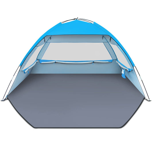 Gorich Beach Tent Sun Shelter for 3/4-5/6-7/8-10 Person with UPF 50＋ UV Protection, Lightweight & Easy Setup Beach Shade Canopy, Portable Beach Shade Tent Beach Cabana
