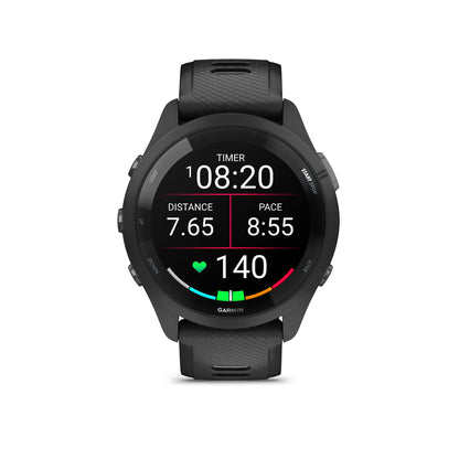 Garmin Forerunner 265 Running Smartwatch, Colorful AMOLED Display, Training Metrics and Recovery Insights, Black and Powder Gray