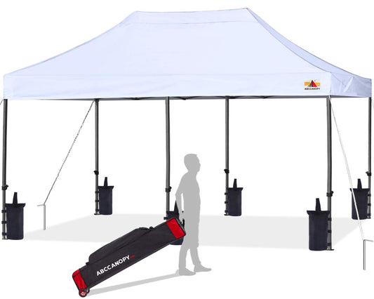 ABCCANOPY Patio Pop Up Canopy Tent 10x20 Commercial-Series(White)