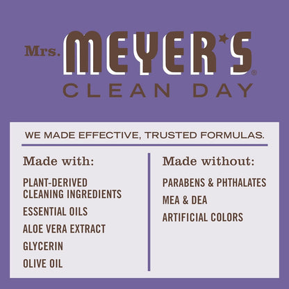 MRS. MEYER'S CLEAN DAY Hand Soap, Made with Essential Oils, Compassion Flower, 12.5 fl. oz - Pack Of 3