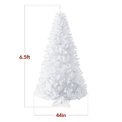 Best Choice Products Artificial Christmas Tree, White 6ft Premium Pine Unlit Holiday Decoration, Full Size Décor Easy Assembly w/Metal Stand