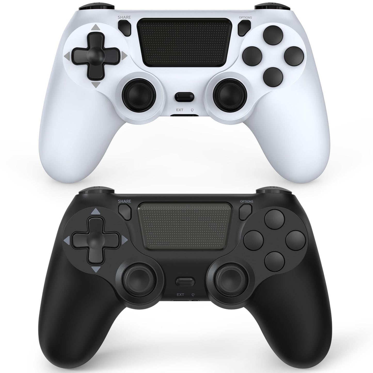 Wuthur 2 Pack Wireless Controller Compatible with PS4/Pro/Slim - Black White