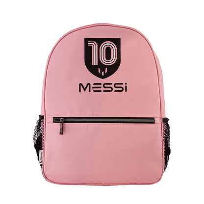 Messi Boys' Lifestyle Backpack Girls, Bookbag with Pockets & Adjustable Straps, Pink/Black, One Size