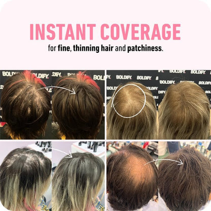 BOLDIFY Hair Fibers (12g) - Fill In Thinning and Fine Hair for an Instantly Fuller, Thicker Look - 14 Shades for Women & Men - Dark Brown