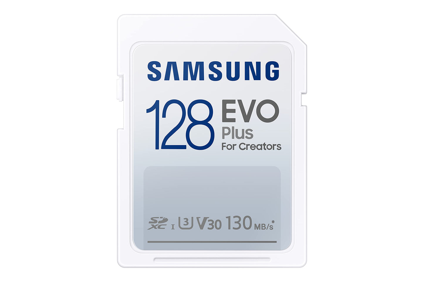 SAMSUNG EVO Plus Full Size 128 GB SDXC Card 130MB/s Full HD & 4K UHD, UHS-I, U3, V30 (MB-SC128K/AM)