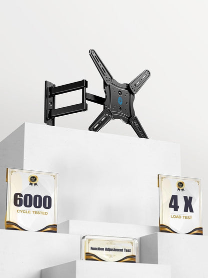 Pipishell Full Motion TV Wall Mount for 26-65 inch Flat or Curved TVs up to 77 lbs, TV Bracket Wall Mount with Articulating Arms, Extension, Tilt, Swivel, Leveling, Max VESA 400x400mm, PIMF7