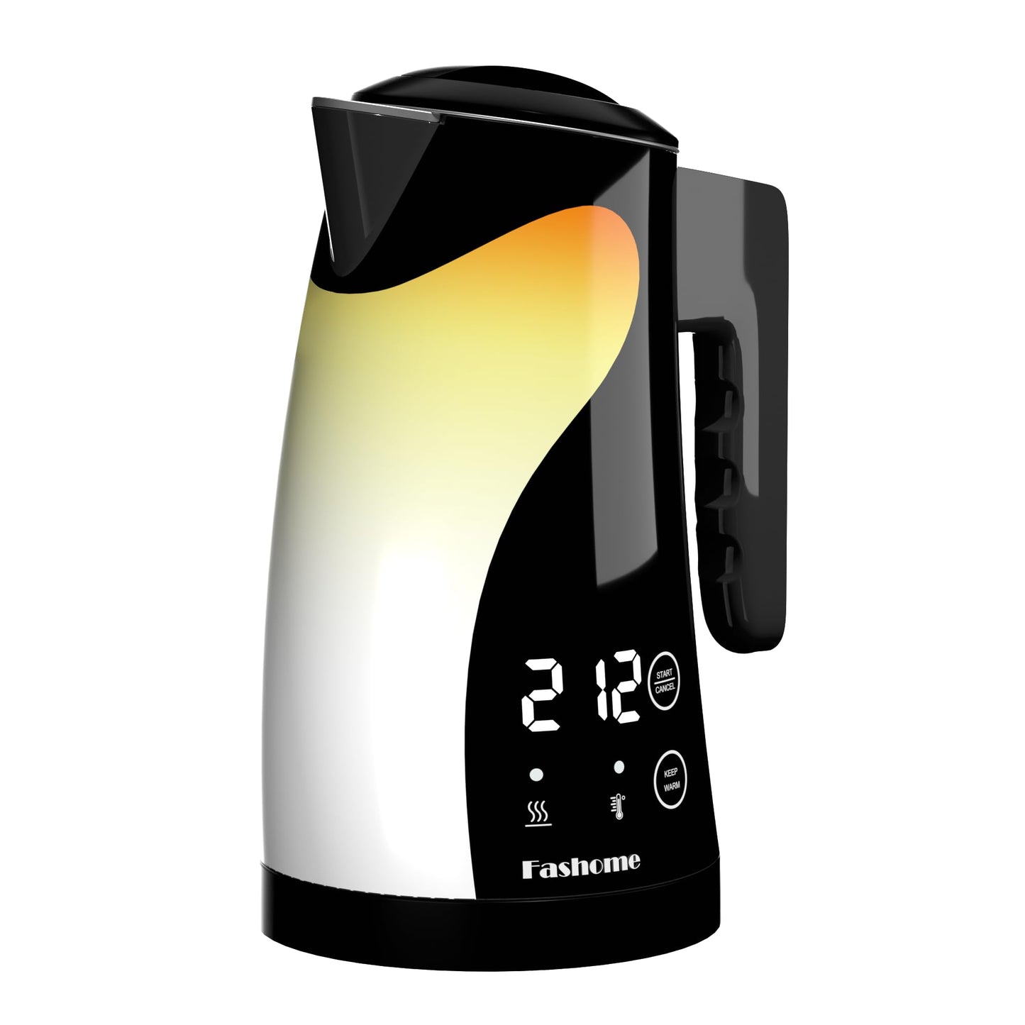 Temperature Control Electric Kettle, 5 Temp Presets, 2H Keep Warm, Cool-Touch Design with Auto Shut-Off, 1.25L Stainless Steel, Adjustable Temperature Control, 360° Rotating Base, (Black)