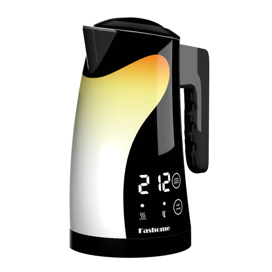 Temperature Control Electric Kettle, 5 Temp Presets, 2H Keep Warm, Cool-Touch Design with Auto Shut-Off, 1.25L Stainless Steel, Adjustable Temperature Control, 360° Rotating Base, (Black)