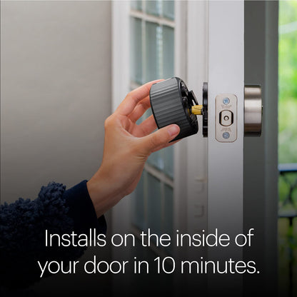 August Home, Matte Black Wi-Fi Connected Smart Keyless Entry Door Lock (4th Generation), Electronic Door Lock Fits Your Existing Deadbolt in Minutes, ‎AUG-SL05-M01-G01