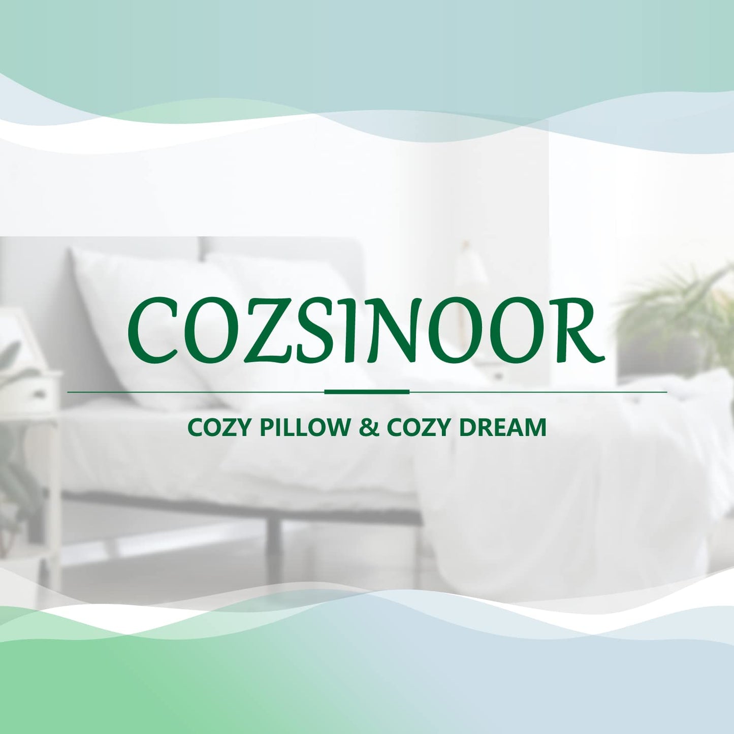 COZSINOOR Queen Size Bed Pillows for Sleeping: Hotel Quality, Set of 2 - Down Alternative Microfiber Filled for Back, Stomach, Side Sleepers, Breathable, and Skin-Friendly