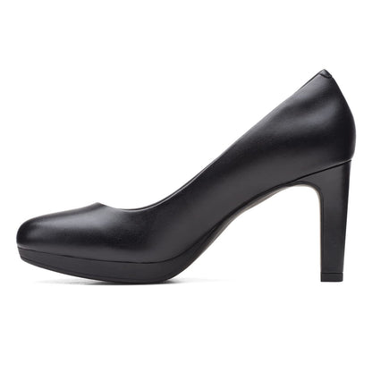 Clarks womens Ambyr Joy Pump, Black Leather, 9.5 Wide US