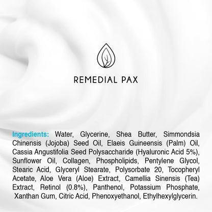 REMEDIAL PAX Retinol & Collagen Moisturizer Face Cream - Day & Night Anti-Aging Skin Care with Hyaluronic Acid 5% 1.85 Fl Oz