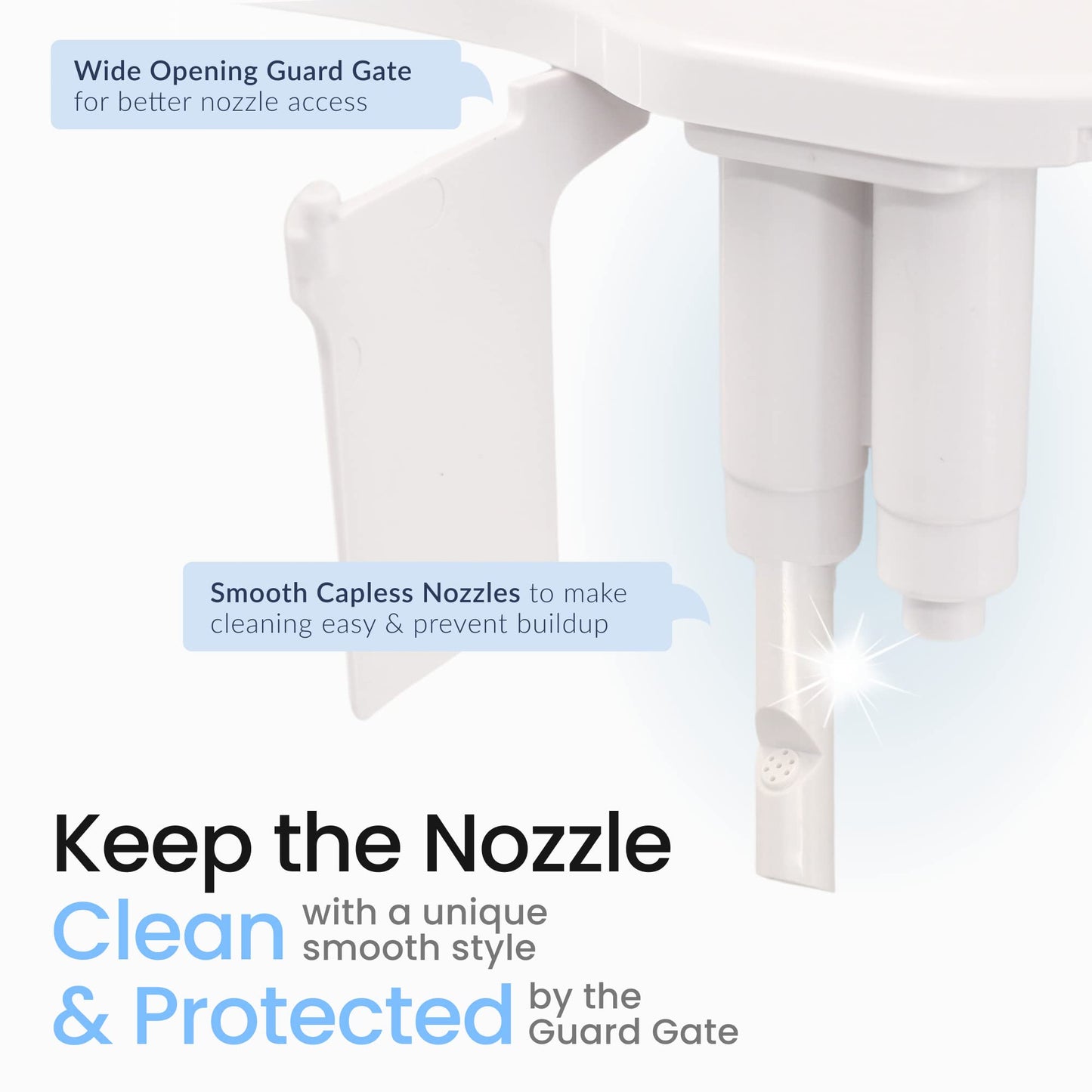 LUXE Bidet NEO 320 Plus - Patented Bidet Attachment for Toilet Seat, Innovative Hinges to Clean, Slide-in Install, Advanced 360° Self-Clean, Warm, Dual Nozzles, Feminine & Rear Wash (Chrome)