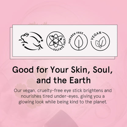 grace & stella Under Eye Brightener Balm Stick - Travel Essentials - Caffeine Eye Cream for Dark Circles, Puffiness, Wrinkles - Vegan Moisturizer Stick with Niacinamide, Hyaluronic Acid (0.13oz/3.5g)