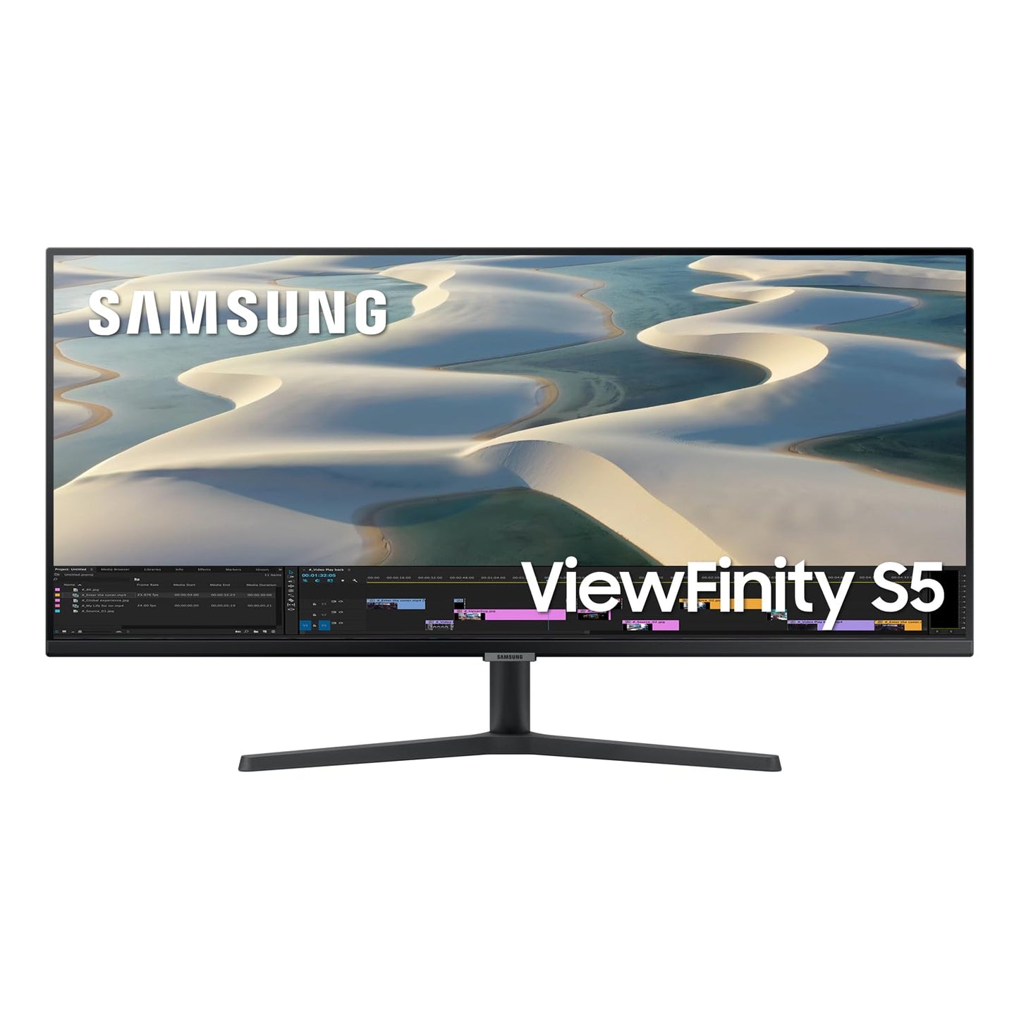 SAMSUNG 34" ViewFinity S50GC Series Ultrawide QHD Monitor, 100Hz, 5ms, HDR10, AMD FreeSync, Eye Care, Borderless Design, PIP, PBP, LS34C50DGANXZA, 2023, Black