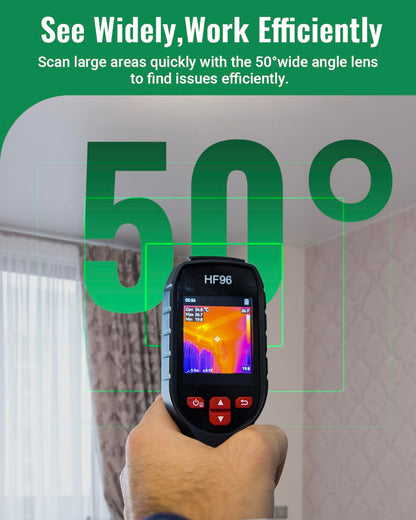 HF96 Thermal Camera, Super Resolution 240 x 240, Thermal Imaging Camera with Laser Pointer, 96 x 96 IR Resolution, 25 HZ Infrared Camera,-4°F to 1022°F, 50°FOV, 8h Battery Life Thermal Imager