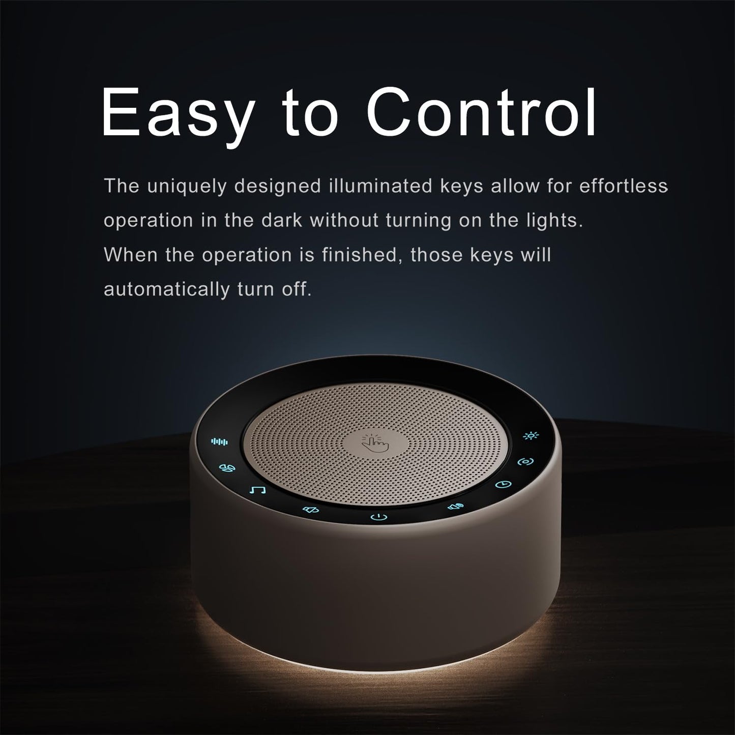 Kipcush White Noise Sound Machine with Nursery Lamp, Mood Lighting, 7 Colour Night Light, 30 Soothing Sounds for Baby/Adult. Timer, Plug in, Memory Function, Touch Control