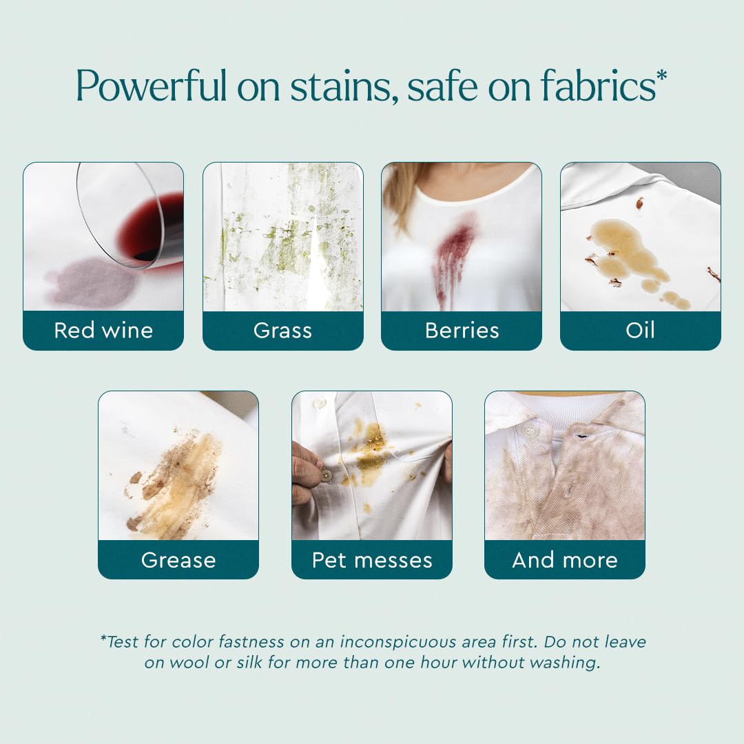 Puracy Stain Remover, Travel and Laundry Stain Cleaner for Clothes, Baby Essentials, Kids Stains, Oil and Fabric Spot Cleaner, Unscented (Stain Remover Spray, 12 fl oz)