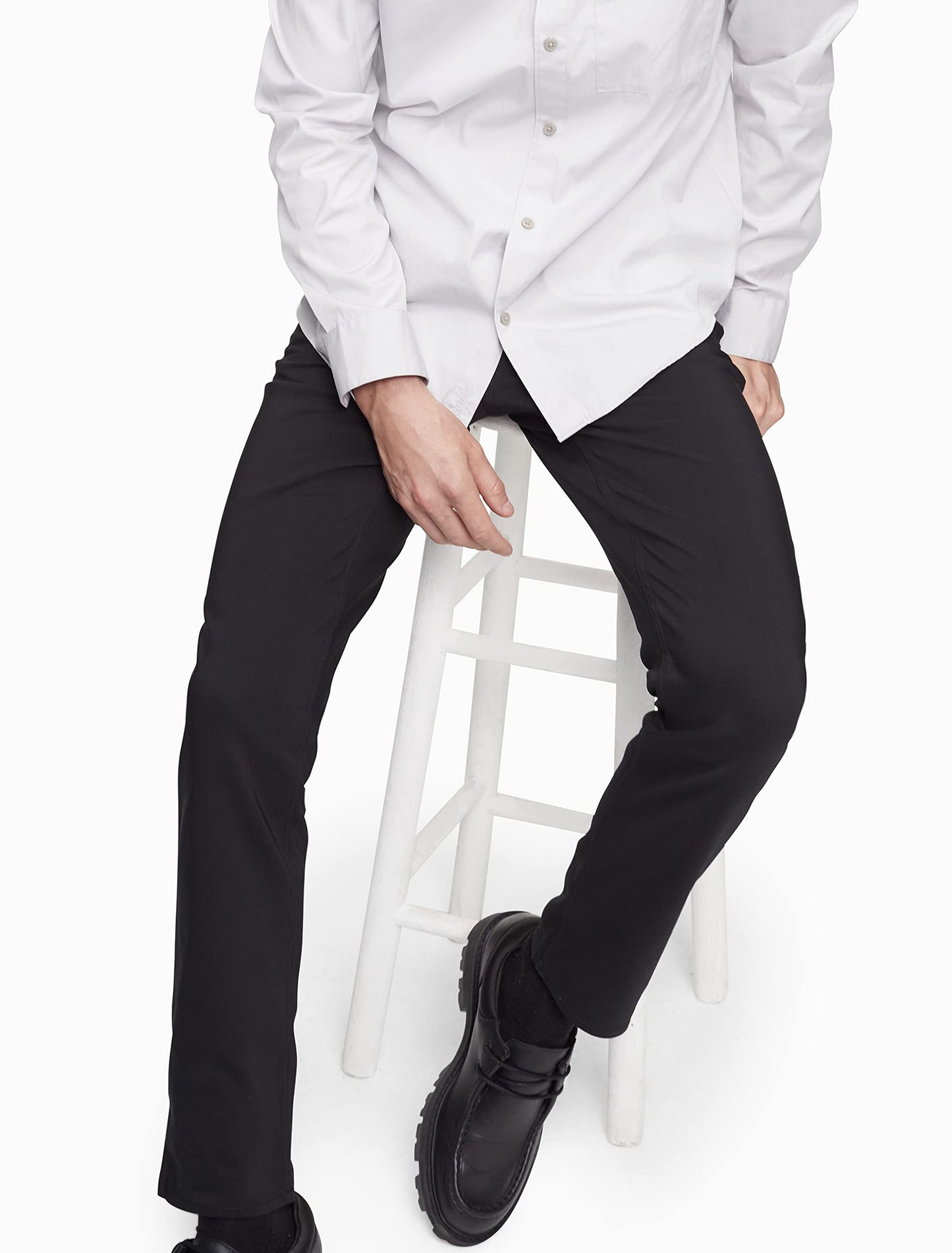 Move 365 Stretch Slim Fit Wrinkle Resistant Tech Woven Pant Black