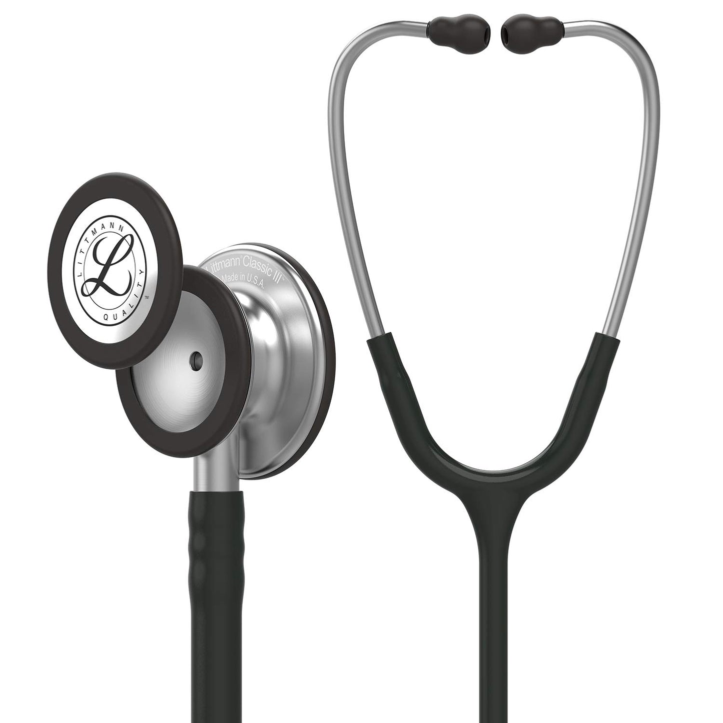 3M Littmann Classic III Monitoring Stethoscope, 5620, More Than 2X as Loud*, Weighs Less**, Stainless Steel Chestpiece, 27" Black Tube