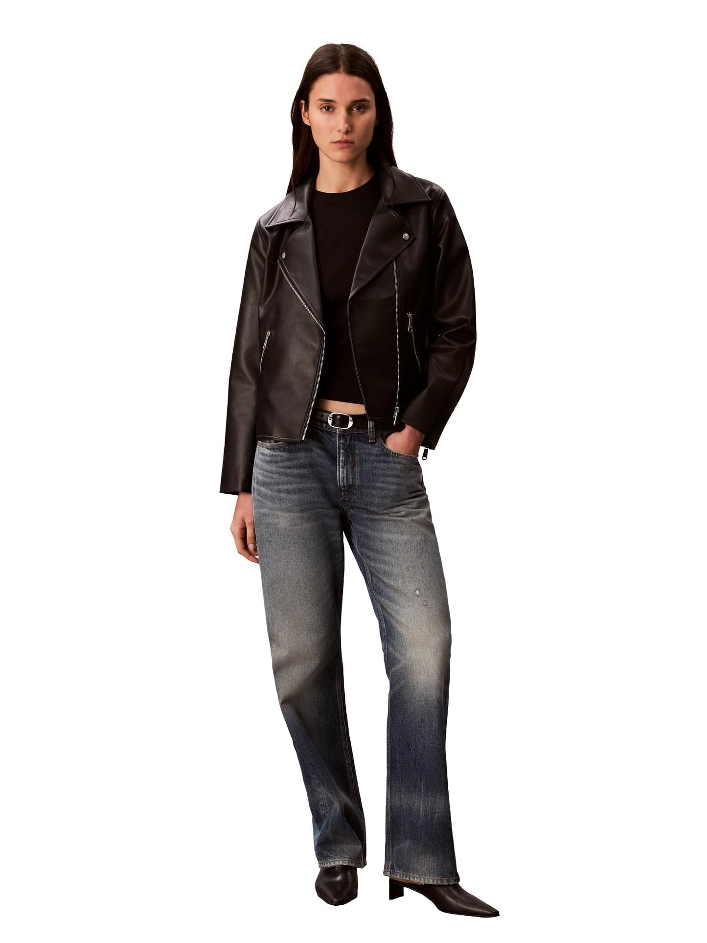 Calvin Klein Women's Classic Leather Jacket