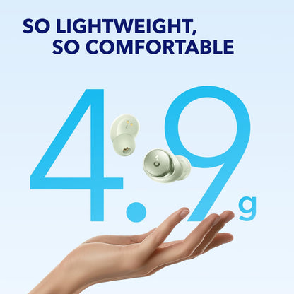 Soundcore by Anker Space A40 Auto-Adjustable Active Noise Cancelling Wireless Earbuds, Reduce Noise by Up to 98%, 50H Playtime, Hi-Res Sound, Comfortable Fit, App Customization, Wireless Charge