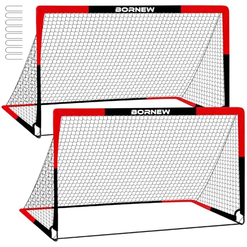 2 Pack Soccer Goal - Backyard & Indoor 7X5 ft Kids Soccer Goals