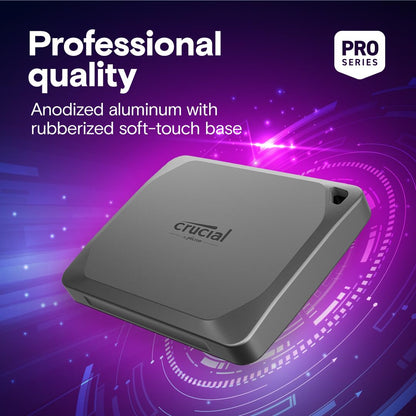 Crucial X9 Pro 2TB Portable SSD – Up to 1050MB/s Read and Write, Water and Dust Resistant, for PC, Mac, with Mylio Photos+ Offer – USB 3.2 External Solid State Drive – CT2000X9PROSSD902