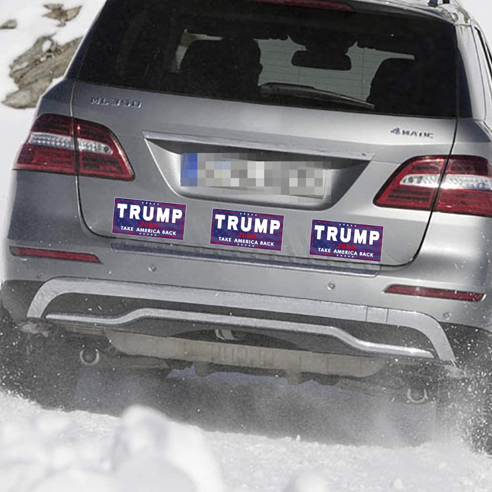 SBB 3 Pack Trump 2024 Sticker, 8 inches x4 inches Big Trump Letters Car Decal, President Donald Trump Take America Back 2024 Bumper Sticker Fadeproof Vinyl for Car, Truck, Window, Laptop