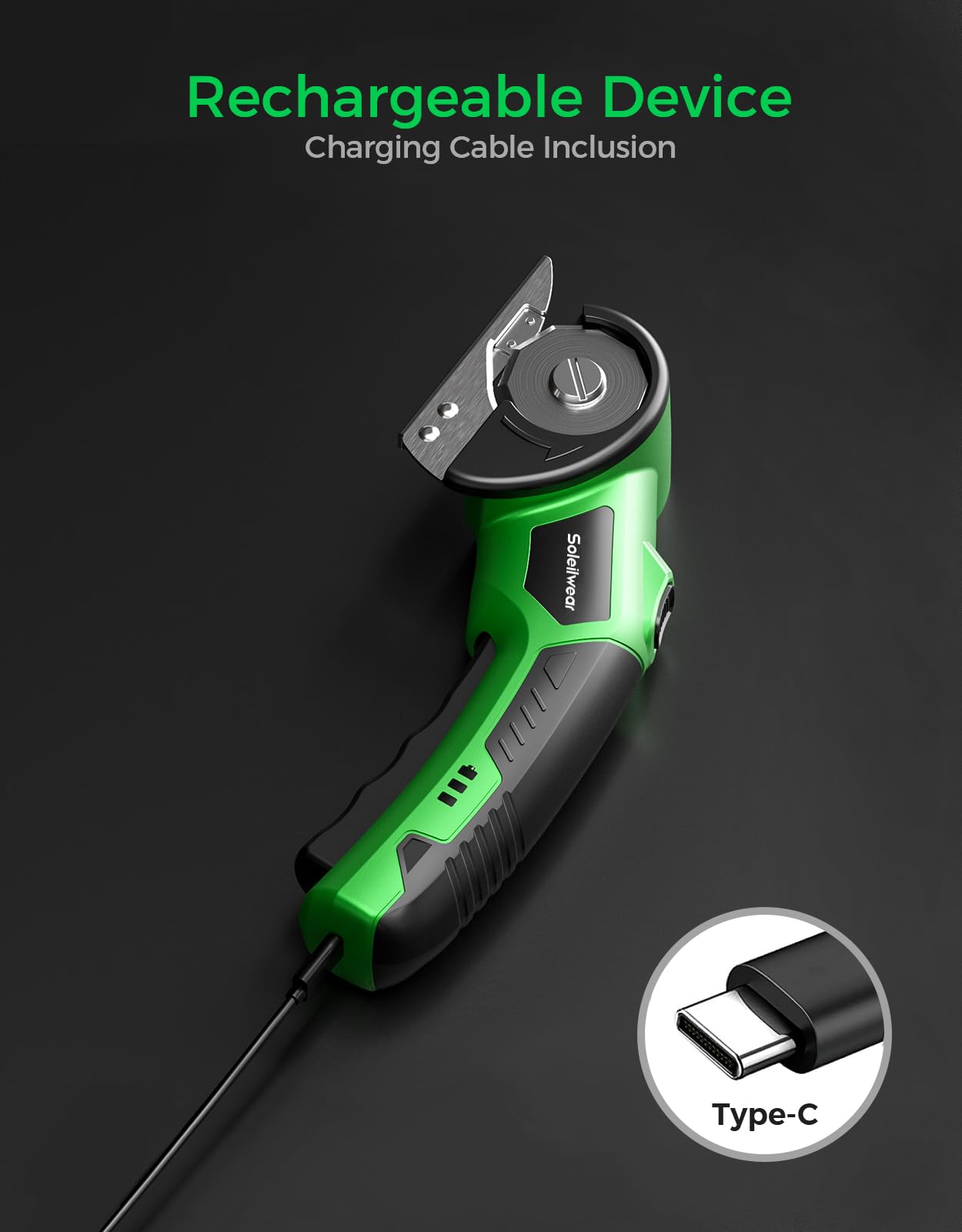 Cordless Electric Scissors, Rechargeable Cardboard Cutter, 4V Upgrade Motor Electric Box Cutter with 2 Blades, Safety Lock & LED Light, Powerful Cutting for Cardboard Box, Plastic, Leather