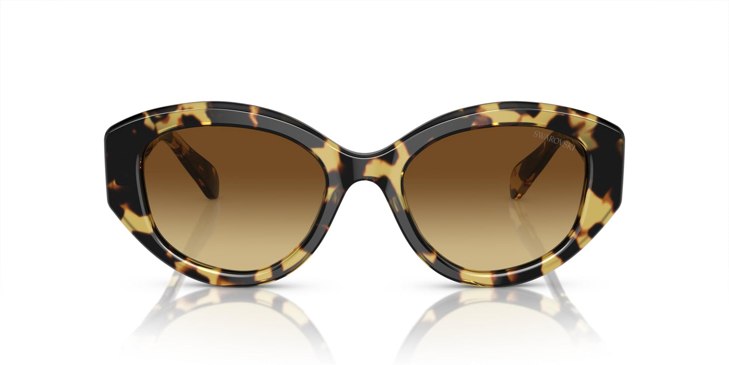 Swarovski SK6005 Sunglasses, Medium Havana/Brown Gradient, 53 mm