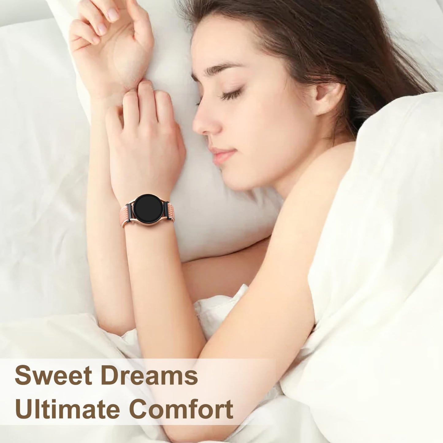 Easuny 12 Pack Stretchy Bands Compatible with Samsung Galaxy Watch 7 6 5 4 40mm 44mm Band, Galaxy 5 Pro 45mm, 6 Classic 47mm 43mm, 4 Classic 46mm 42mm, Active 2, 20mm Elastic Watch Strap for Women