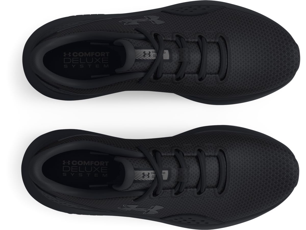 Under Armour Men's Charged Surge 4, (002) Black/Black/Black, 10, US