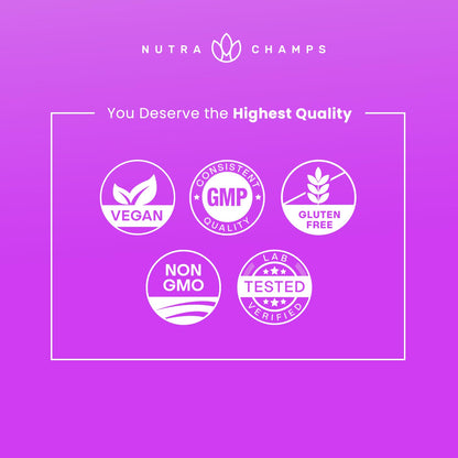 NutraChamps (2 Pack) Biotin Gummies 10,000mcg [High Potency] for Healthy Hair, Skin & Nails for Adults & Kids - 5000mcg in Each Gummy Vitamin - Vegan, Non-GMO, Pectin-Based Hair Health Supplement