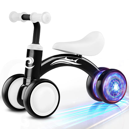 Colorful Lighting Baby Balance Bike Toys for 1-2 Year Old Boy Gifts, 10-36 Month Toddler Balance Bike, No Pedal 4 Silence Wheels&Soft Seat First Riding on Toys, One Year Old Boy Birthday Gifts.